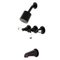 Kingston Brass Tub and Shower Faucet, Oil Rubbed Bronze, Wall Mount KBX8135DPL